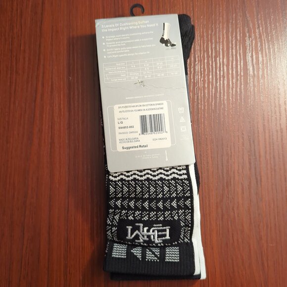 BHM Nike Hyper Elite Socks Black/White Crew Dri-Fit Size Large Basketball *Rare* - Picture 2 of 3